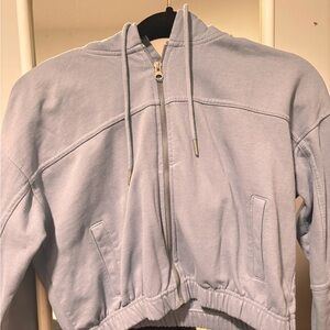 Light Blue Zip-Up Hoodie